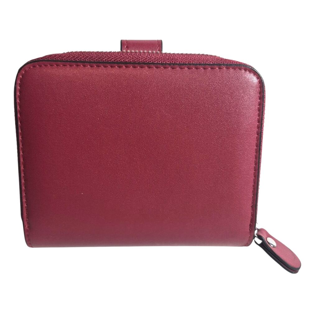 Bostanten Rozenn Mulberry Full Grain Leather Bi-Fold Wallet Zip Around RFID - Picture 4 of 8